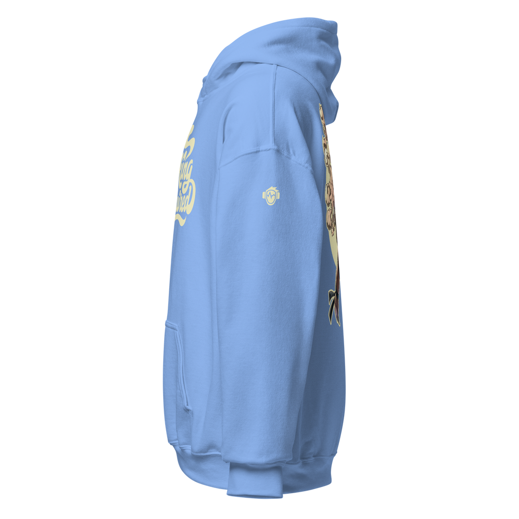 Hoodie epais bleu 50% polyester 50% coton imprimé motif SmokingGirl du S au 5XL