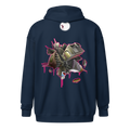 Hoodie bleu marine épais zippé PlanetAsphalt by WAM2026 du S au 5XL