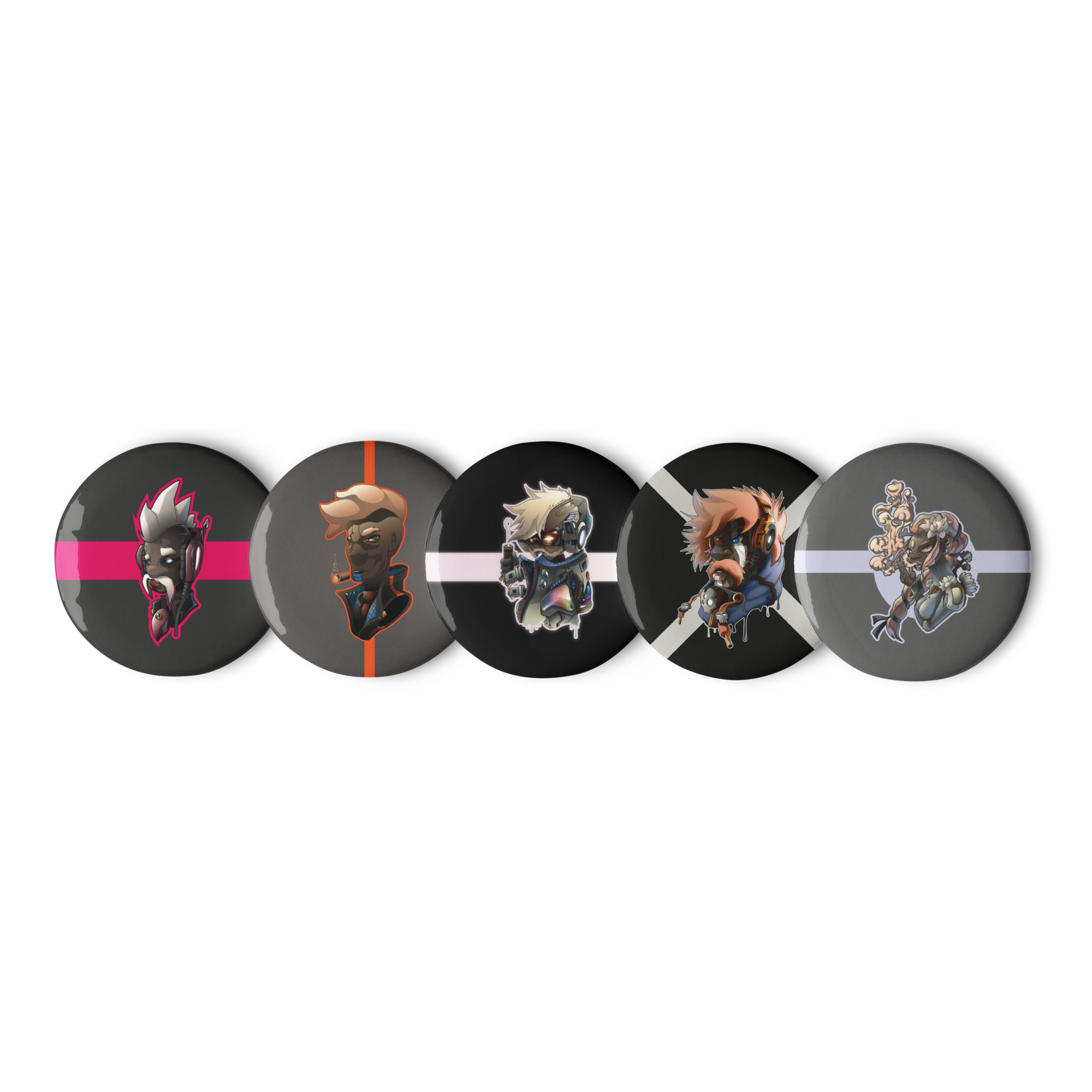Set of 5 "PeoplesofmyWorld" Badges by WAM26