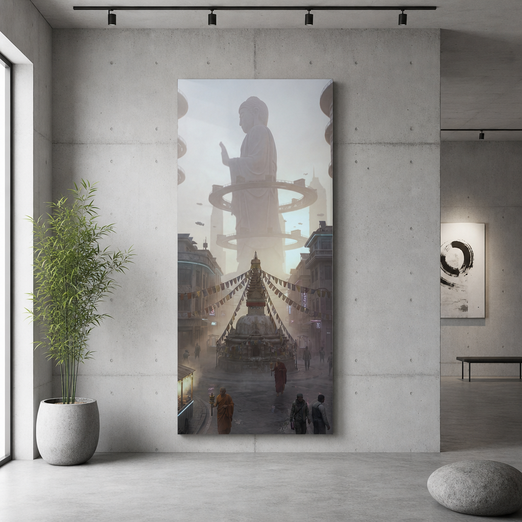 Triptyque illustrations sur aluminium Buddha4120AD par WAM2026