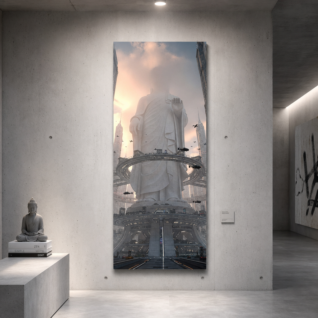 Triptyque illustrations sur aluminium Buddha4120AD par WAM2026