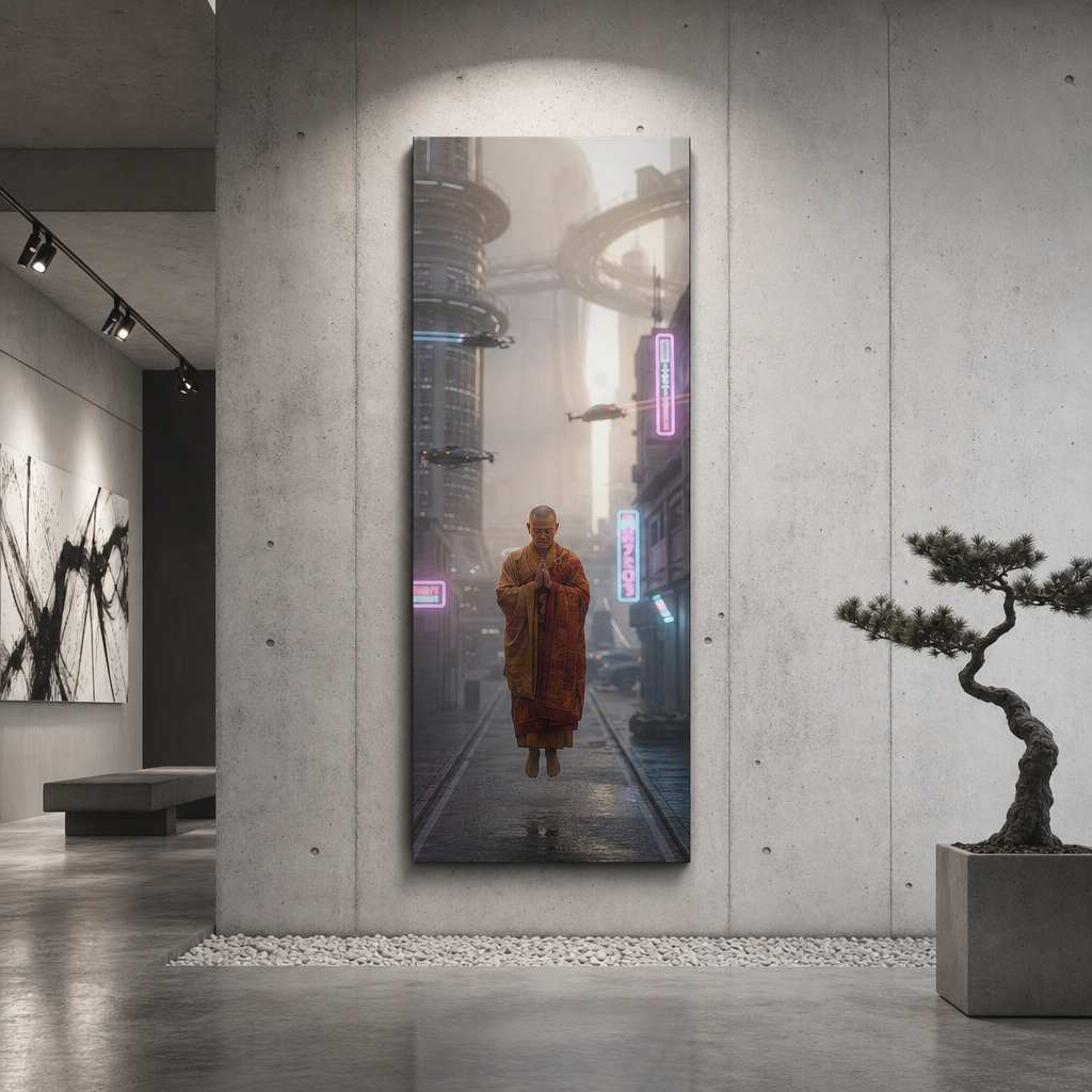 Triptyque illustrations sur aluminium Buddha4120AD par WAM2026