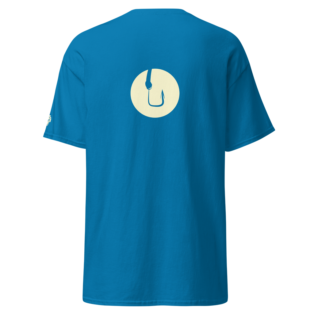 Tshirt bleu 100% coton unisexe avec motif FishBoy du S au 5 XL