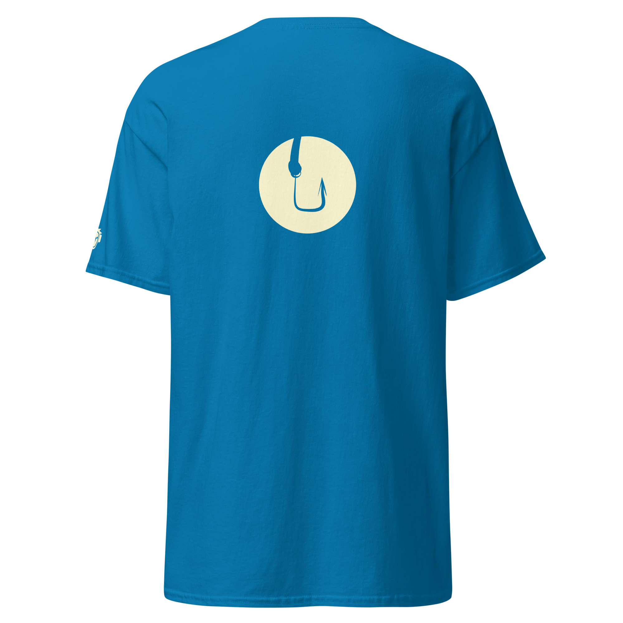 Tshirt bleu 100% coton unisexe avec motif FishBoy du S au 5 XL
