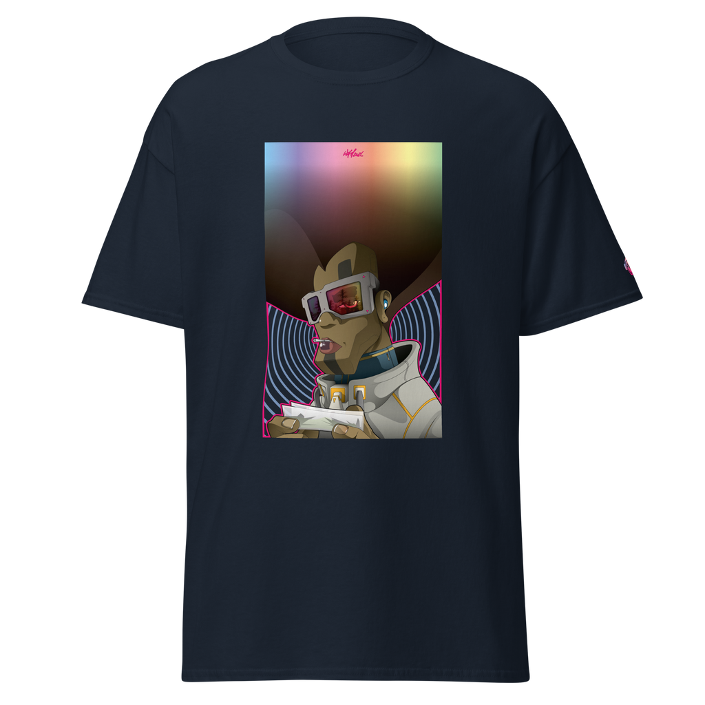 tshirt bleu marine imprimé motif theRolllingGuy du s au 5xl
