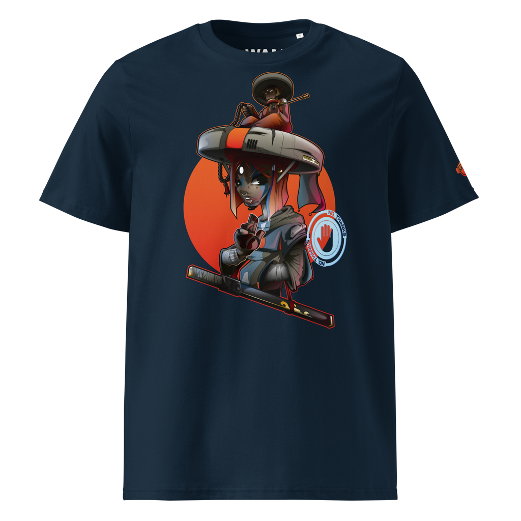Tshirt organique 100% coton biologique imprimé motif NoThanks par Wam, disponible du S au 4XL