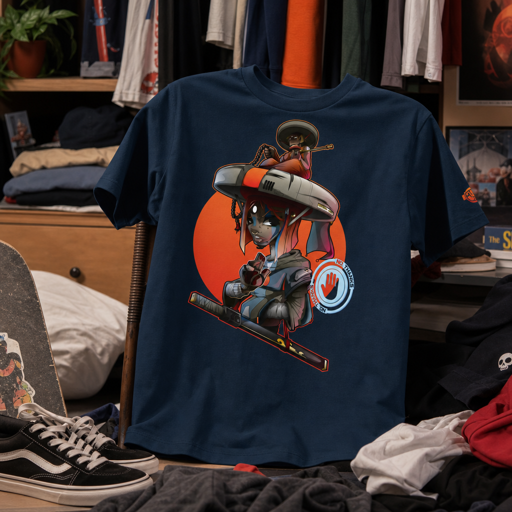 Tshirt organique 100% coton biologique imprimé motif NoThanks par Wam, disponible du S au 4XL